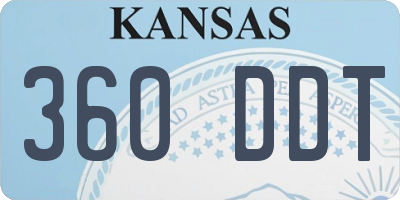 KS license plate 360DDT