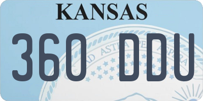 KS license plate 360DDU