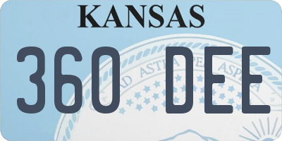 KS license plate 360DEE