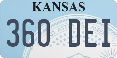 KS license plate 360DEI
