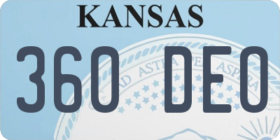 KS license plate 360DEO
