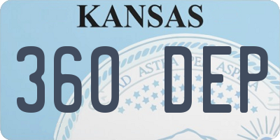 KS license plate 360DEP