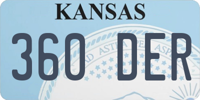 KS license plate 360DER