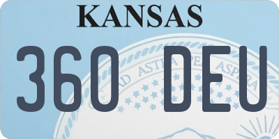 KS license plate 360DEU