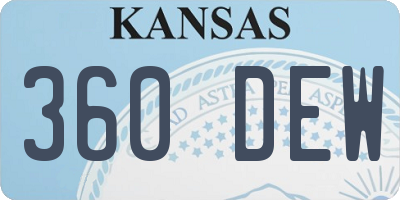 KS license plate 360DEW