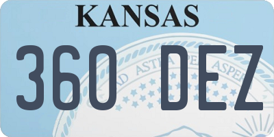 KS license plate 360DEZ