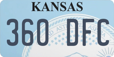 KS license plate 360DFC