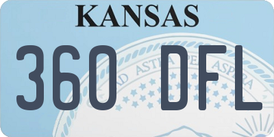 KS license plate 360DFL