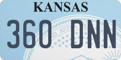 KS license plate 360DNN