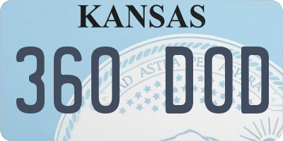 KS license plate 360DOD