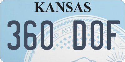 KS license plate 360DOF