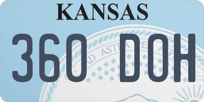 KS license plate 360DOH