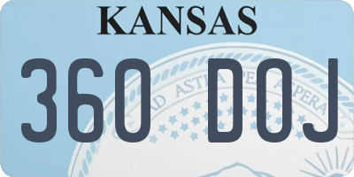 KS license plate 360DOJ