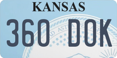KS license plate 360DOK