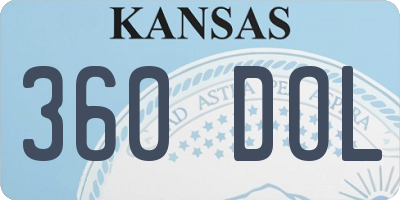 KS license plate 360DOL