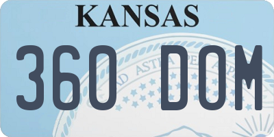 KS license plate 360DOM