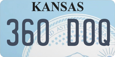 KS license plate 360DOQ
