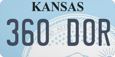 KS license plate 360DOR