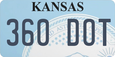 KS license plate 360DOT
