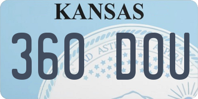 KS license plate 360DOU