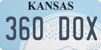 KS license plate 360DOX