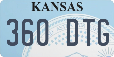KS license plate 360DTG