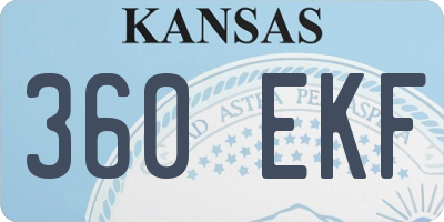 KS license plate 360EKF