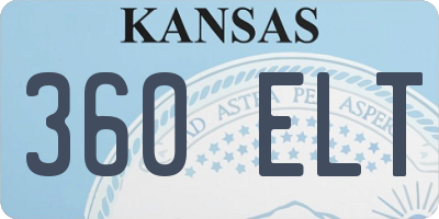 KS license plate 360ELT