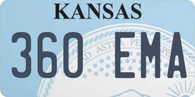 KS license plate 360EMA