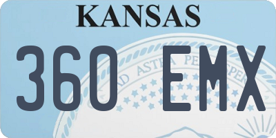 KS license plate 360EMX