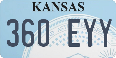 KS license plate 360EYY