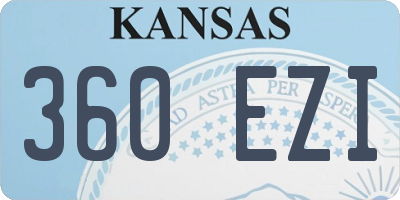 KS license plate 360EZI