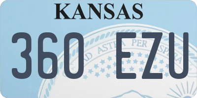 KS license plate 360EZU