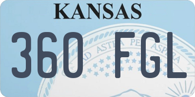 KS license plate 360FGL