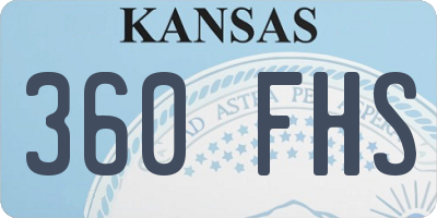 KS license plate 360FHS