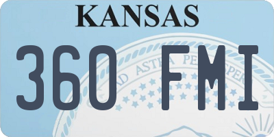 KS license plate 360FMI