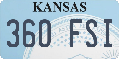 KS license plate 360FSI