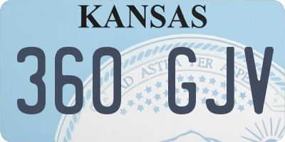 KS license plate 360GJV