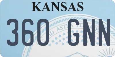 KS license plate 360GNN