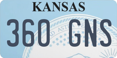 KS license plate 360GNS
