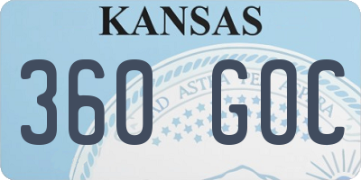 KS license plate 360GOC