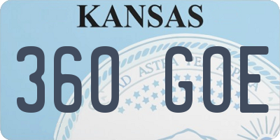 KS license plate 360GOE