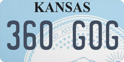 KS license plate 360GOG
