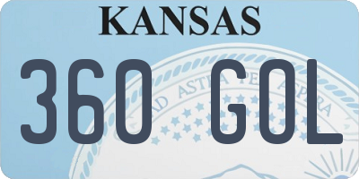 KS license plate 360GOL