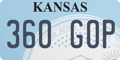 KS license plate 360GOP
