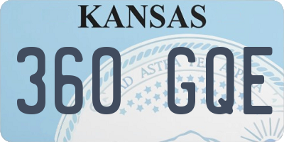 KS license plate 360GQE