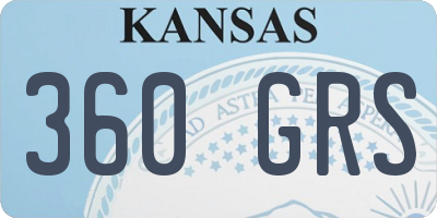 KS license plate 360GRS