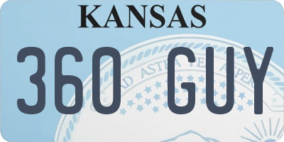 KS license plate 360GUY