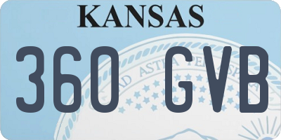 KS license plate 360GVB
