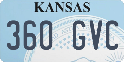 KS license plate 360GVC